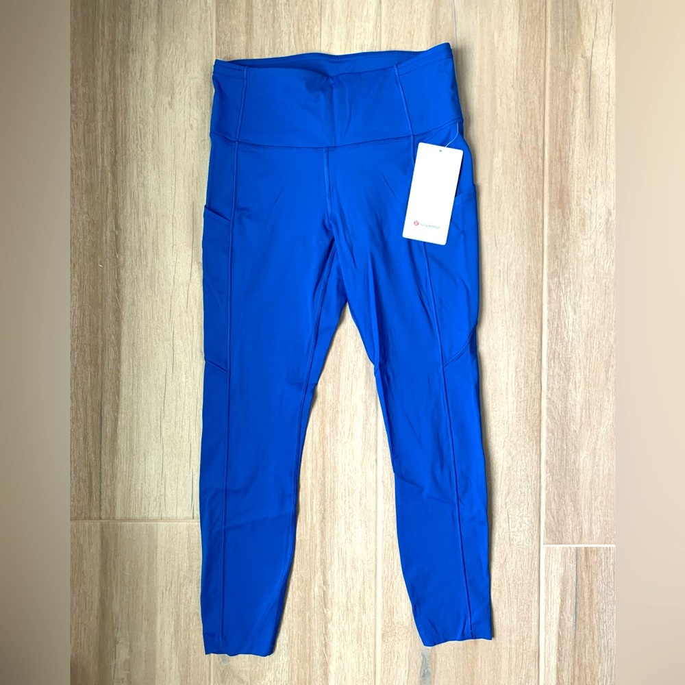 NWT Lululemon leggings size 8, 25” inseam, Electric blue.